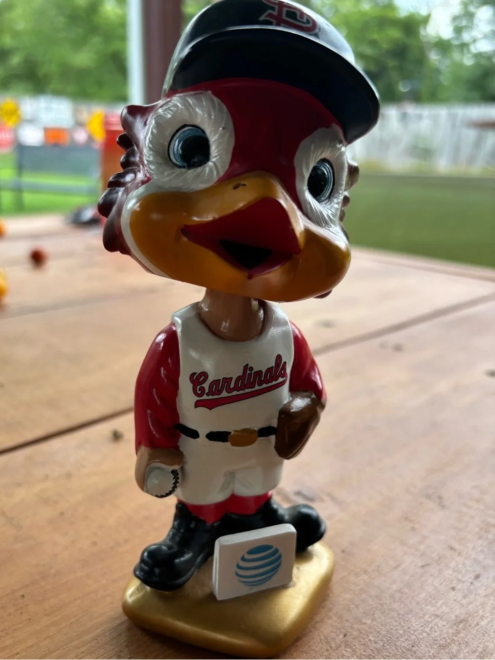 Cardinals Red & White Mascot Bobblehead - Official Team Design